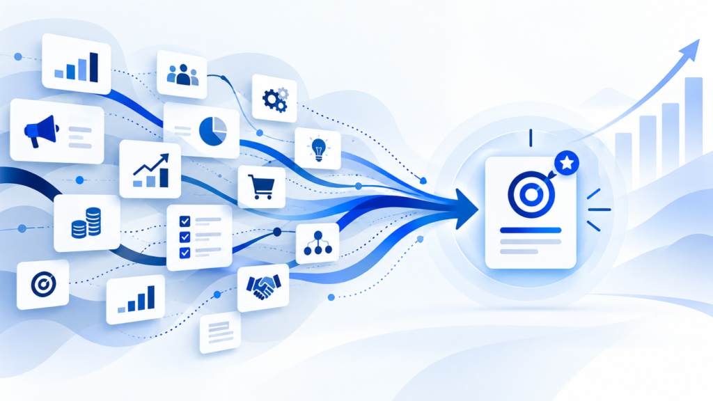 Business growth assessment identifying one clear priority from multiple business areas