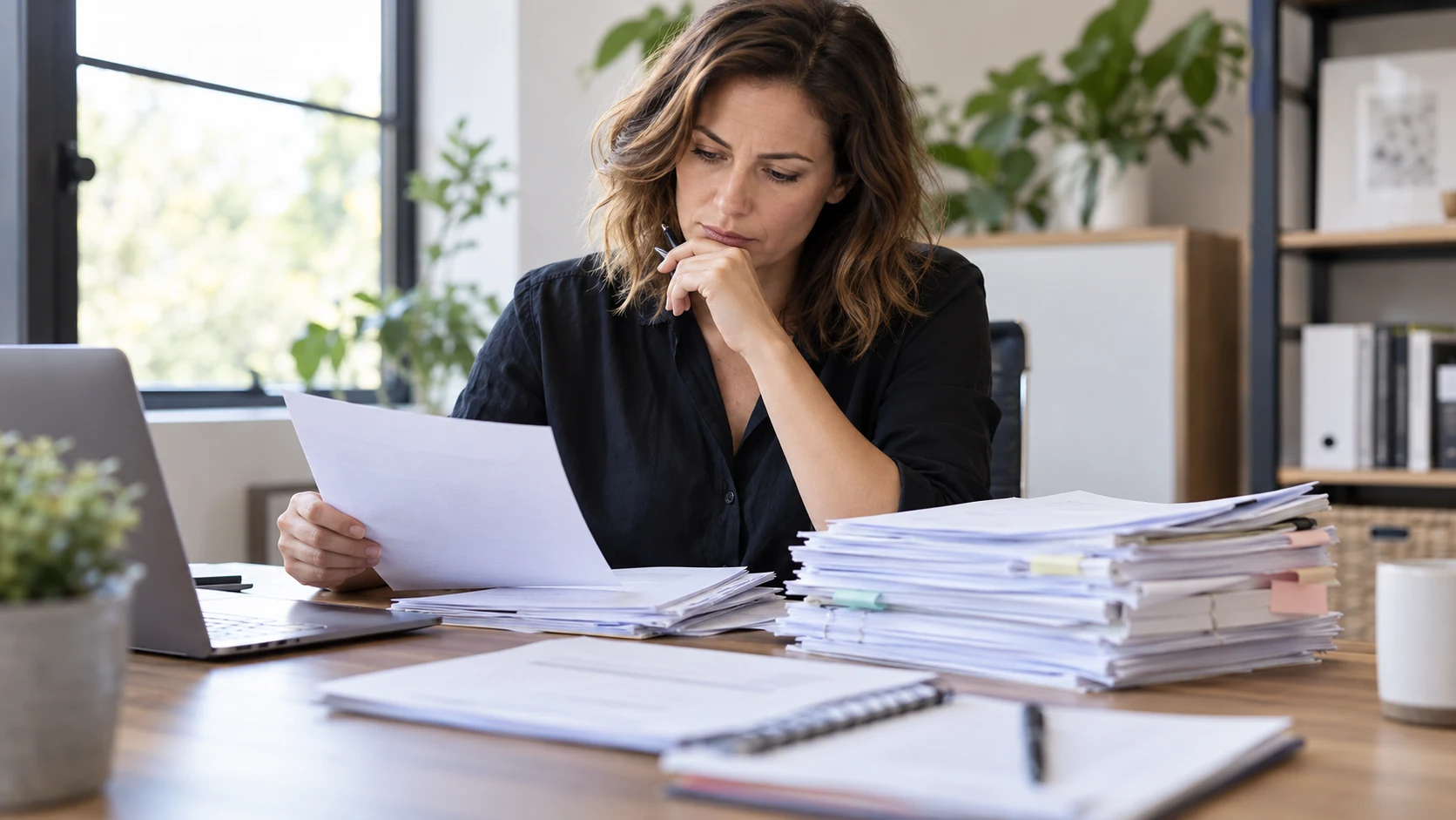 Small business owner reviewing quoted project costs and unexpected extra work before making a pricing decision
